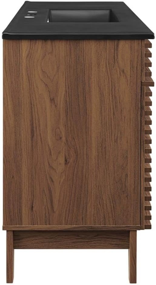Modway Render 48" Single Bathroom Vanity in Walnut Black