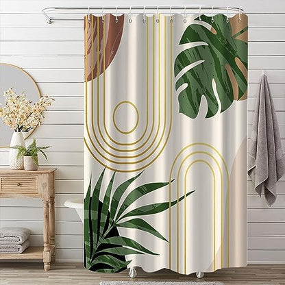 Boho Sage Green Shower Curtain for Bathroom 72x78 Inch