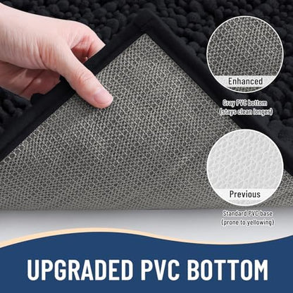 Arotive Toilet Rugs U-Shaped 24x24, Soft Absorbent Chenille Shaggy Bath Mat