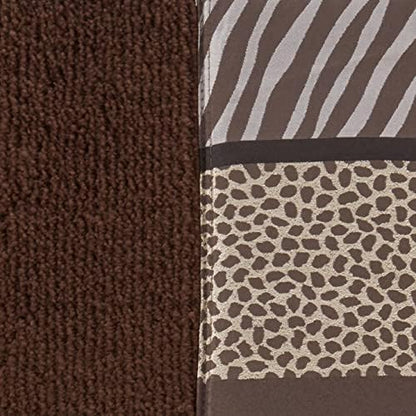 Zahari Home Safari Stripes Animal Bathroom Rug Classic Luxury Leopard Cheetah Zebra Bath Rug Contemporary Decor Beautiful Shower Mat Unique Design Stylish Bathroom Rug Bath Shower Tub Decor
