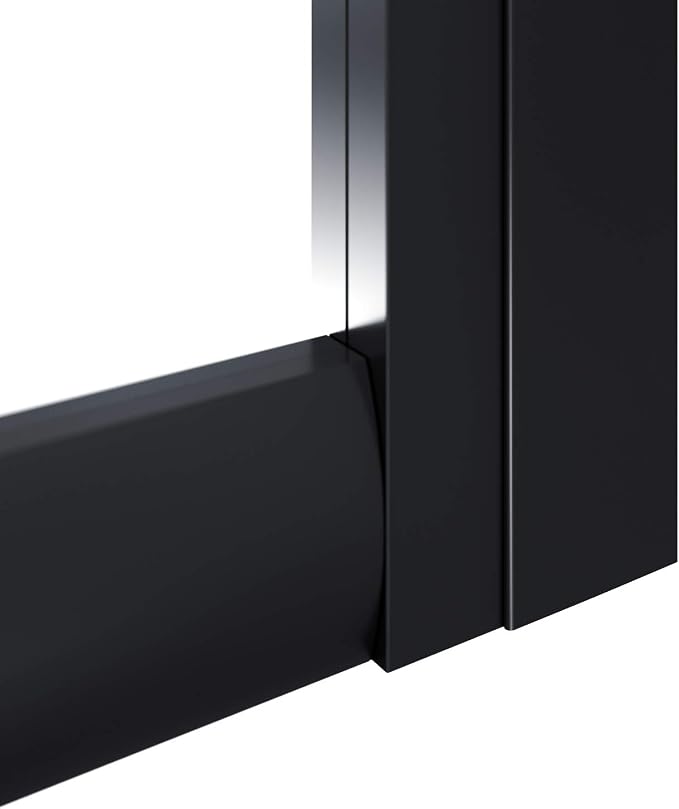 ELEGANT Corner Shower Enclosure 34 in.D x 34 in. W x 72 in. H, Double Sliding Shower Door with 1/4 in. Clear Tempered Glass, Black Framed Sliding Shower Enclosure