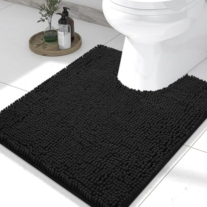 Smiry Toilet Rugs U-Shaped 24x20, Extra Soft Absorbent Contoured Bath Mat