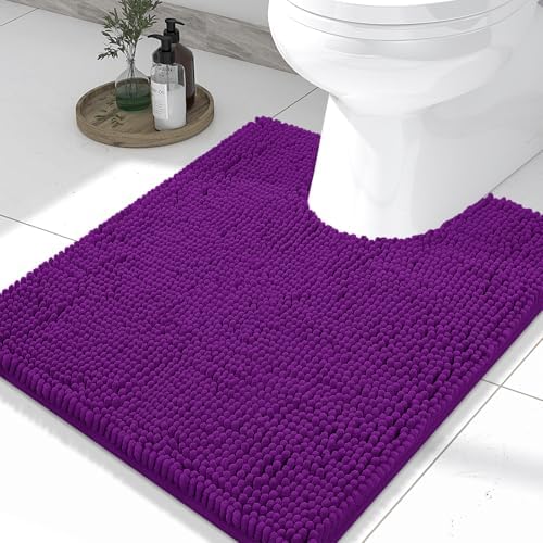 Smiry Toilet Rugs U-Shaped 24x20, Extra Soft Absorbent Contoured Bath Mat