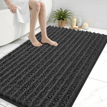 Arotive Bathroom Rugs Mat 47x32, Soft Absorbent Chenille Shaggy Bath Mat
