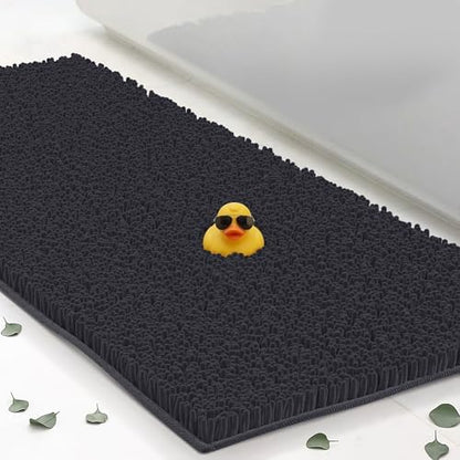 Extra Large Chenille Bath Mats 59"x21", Plush Absorbent Quick Dry, Soft & Machine Washable, Non Slip Carpet for Bathroom, Thick Bathroom Rugs, Shower Restroom Rug Mat, Alfombras De Bano, Bathrugs