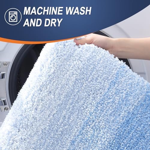 OLANLY Bathroom Runner Rug 47x20, Extra Soft Absorbent Microfiber Bath Rugs