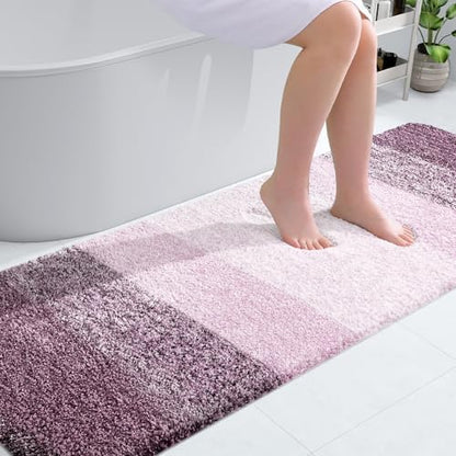 OLANLY Bathroom Runner Rug 70x24, Extra Soft Absorbent Microfiber Bath Rugs