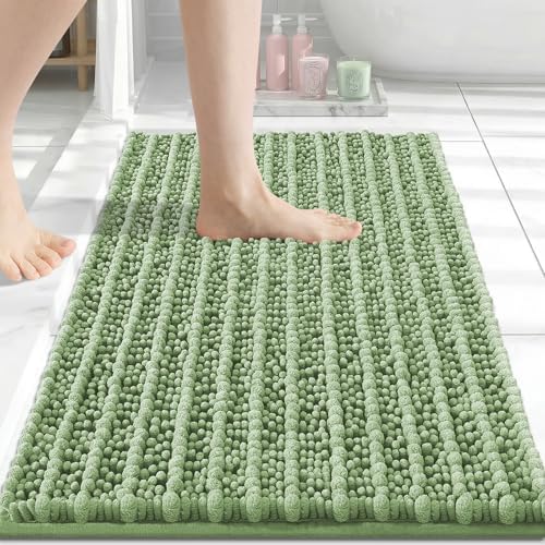 Arotive Bathroom Rugs Mat 30x17, Soft Absorbent Chenille Shaggy Bath Mat