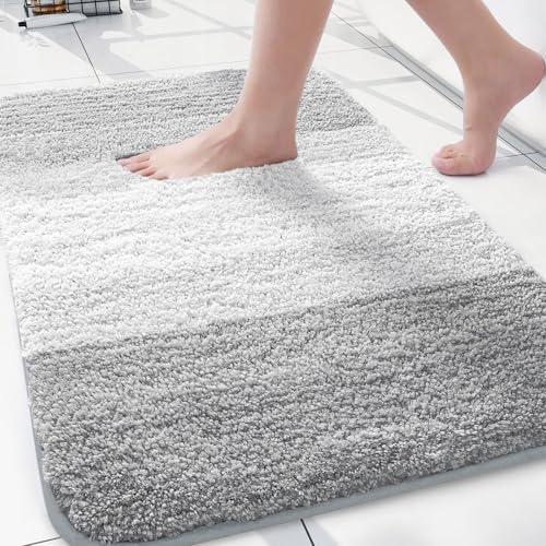 Arotive Microfiber Bathroom Rugs, Shaggy Soft Absorbent Bath Rug, 30x20