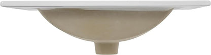 JONATHAN Y SNK1001A Ancillary 3-Hole 24 in. W x 18.25 in. D Classic Contemporary Rectangular Ceramic Single Sink Basin Vanity Top, White