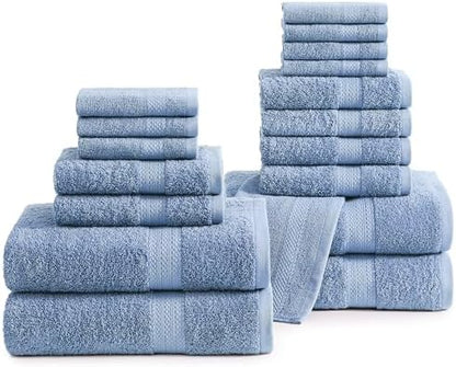 LANE LINEN Towel Set for Bathroom Soft Absorbent Quick Dry - Allure