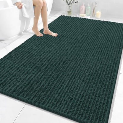 OLANLY Large Bathroom Rugs 70x46, Thick Soft Absorbent Chenille Bath Rugs