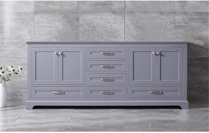 Dukes 80 in. W x 22 in. D Dark Grey Double Bath Vanity