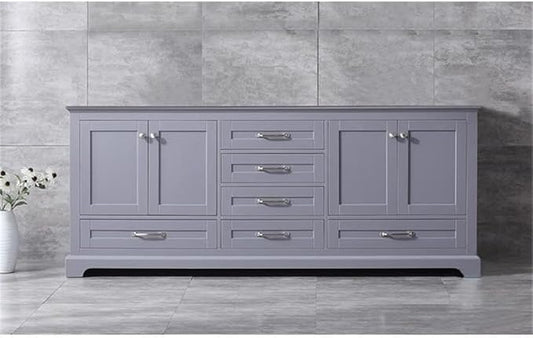 Dukes 80 in. W x 22 in. D Dark Grey Double Bath Vanity