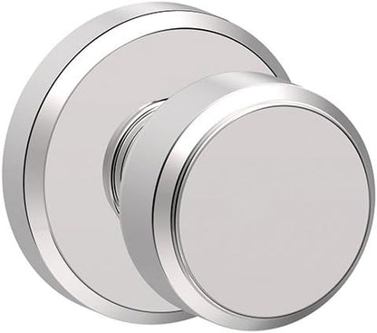 SCHLAGE Bowery Knob with Greyson Trim Non-Turning Lock, Bright Chrome (F170 BWE 625 GSN)