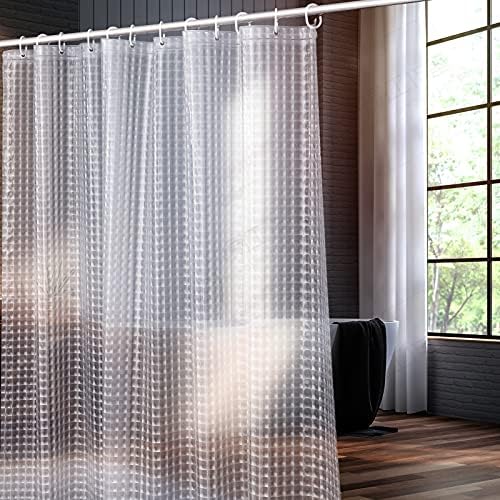 Bostofy Heavyweight 8G Bathroom Shower Stall Curtain Liner, 72' W x 72' H Waterproof, Shower Curtain or Liner for Shower Stall/Bathtub