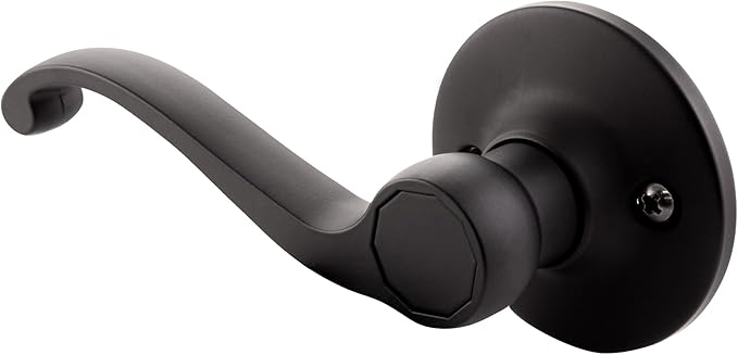 Design House 779207 Scroll Dummy Door Lever Matte Black
