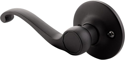 Design House 779207 Scroll Dummy Door Lever Matte Black