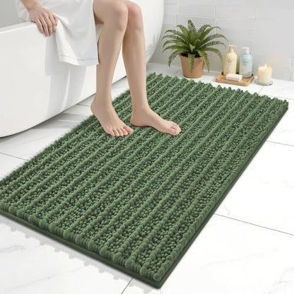 Arotive Bathroom Rugs Mat 36x24, Soft Absorbent Chenille Shaggy Bath Mat