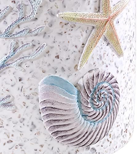 Avanti Linens - Wastebasket, Decorative Trash Can, Guest Bathroom Essentials, Sea Inspired Home Decor (Coastal Terrazo Collection)