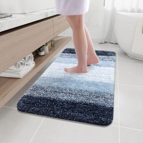 Arotive Microfiber Bathroom Rugs, Shaggy Soft Absorbent Bath Rug, 44x24