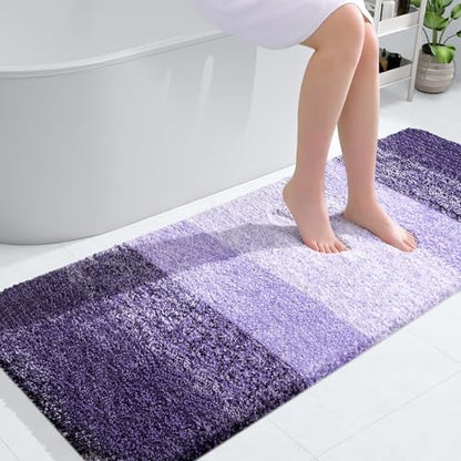 OLANLY Bathroom Runner Rug 54x24, Extra Soft Absorbent Microfiber Bath Rugs