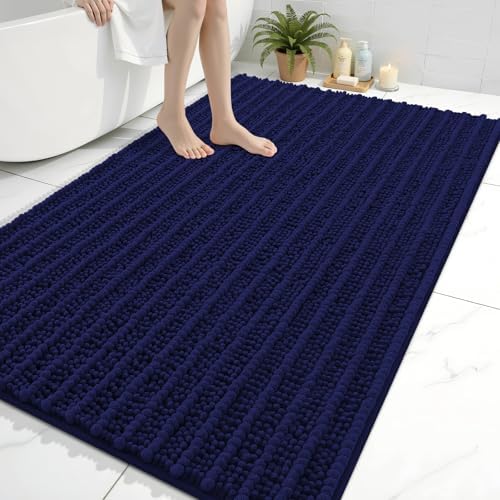 Arotive Bathroom Rugs Mat 59x35, Soft Absorbent Chenille Shaggy Bath Mat