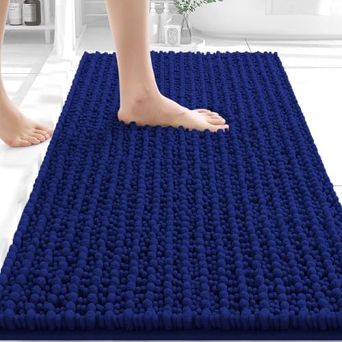OLANLY Bathroom Rugs 30x20, Thick Soft Absorbent Chenille Bath Rugs