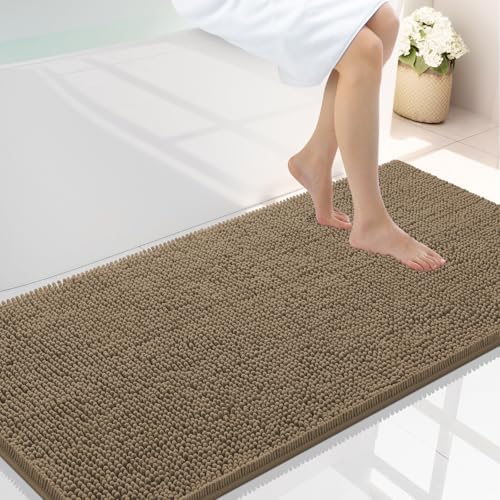 Smiry Bathroom Rugs 40X24, Luxury Chenille Extra Soft Absorbent Bath Mat