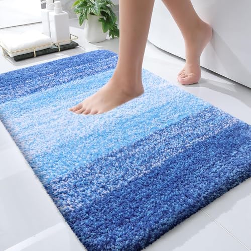 OLANLY Small Bathroom Rugs 24x16, Extra Soft Absorbent Microfiber Bath Rugs