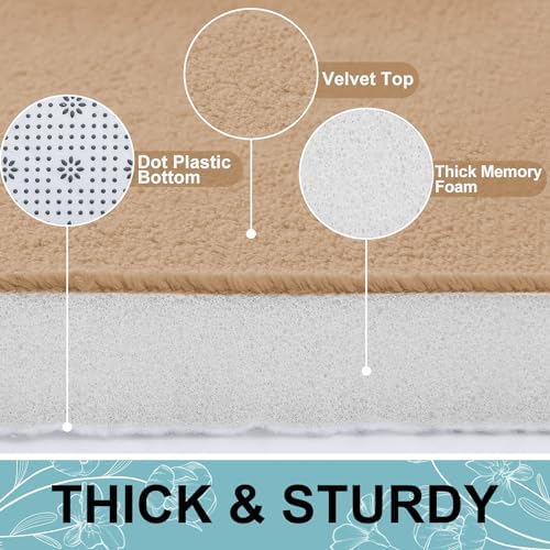 Smiry Memory Foam Toilet Rugs 24x20, Extra Soft Absorbent Bathroom Rugs