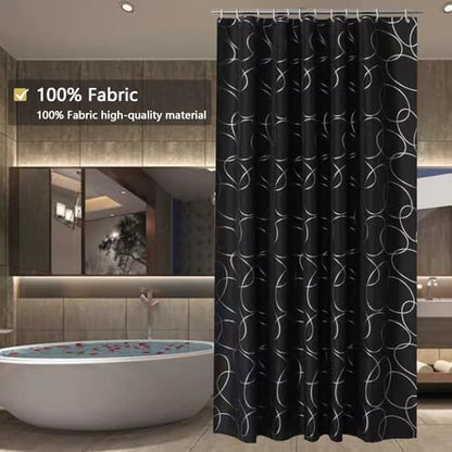 LLSCL Fabric Shower Curtain Liner with Magnets, Waterproof Hotel Quality, 72 x 72 Machine Washable