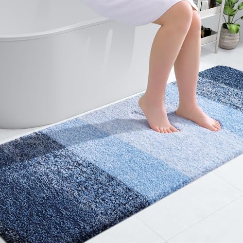 OLANLY Bathroom Runner Rug 70x24, Extra Soft Absorbent Microfiber Bath Rugs