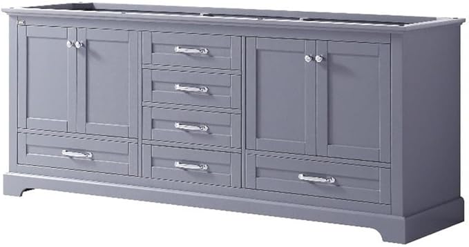 Dukes 80 in. W x 22 in. D Dark Grey Double Bath Vanity
