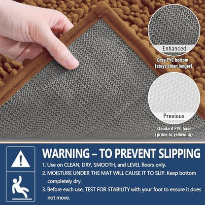 Arotive Bathroom Rugs Mat 30x20, Soft Absorbent Chenille Shaggy Bath Mat