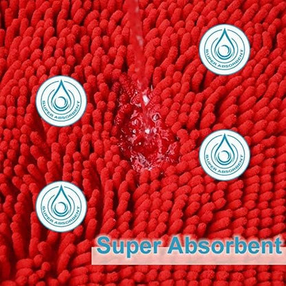 Red Bathroom Rugs Non Slip Thick Bath Mat Sets 3 Piece, Thickened Bath Mats for Bathroom,Bath Rugs Quick Dry Machine Washable for Shower Mat-Rugs for Living Room-Christmas Decorations Bthroom Set
