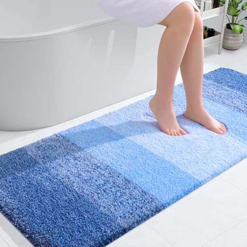 OLANLY Bathroom Runner Rug 59x24, Extra Soft Absorbent Microfiber Bath Rugs