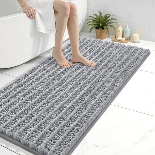 Arotive Bathroom Rugs Mat 40x24, Soft Absorbent Chenille Shaggy Bath Mat