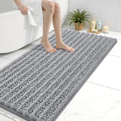 Arotive Bathroom Rugs Mat 40x24, Soft Absorbent Chenille Shaggy Bath Mat