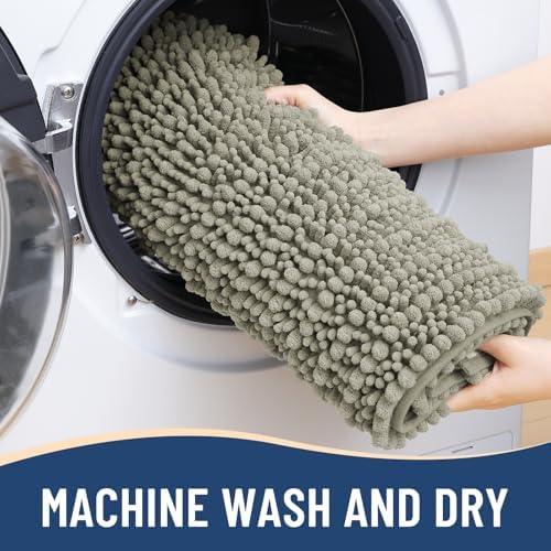 Arotive Bathroom Rugs Mat 30x20, Soft Absorbent Chenille Shaggy Bath Mat