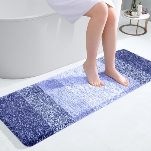 OLANLY Bathroom Runner Rug 47x17, Extra Soft Absorbent Microfiber Bath Rugs