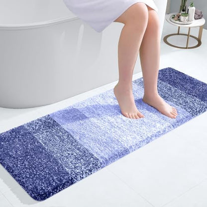 OLANLY Bathroom Runner Rug 47x17, Extra Soft Absorbent Microfiber Bath Rugs