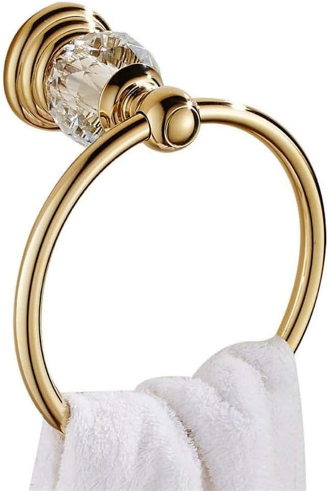 Crystal Bathroom Accessories Hardware Set Golden Towel Bar Set Hand Towel Paper Holder Hook Towel Ring Racks Wall Mounted