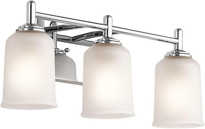 Kichler Shailene 21" 3 Light Vanity Light with Satin Etched Glass in Olde Bronze