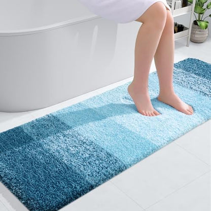 OLANLY Bathroom Runner Rug 59x20, Extra Soft Absorbent Microfiber Bath Rugs