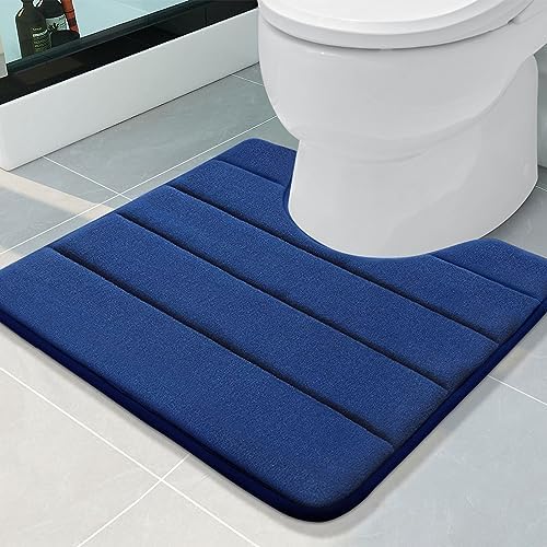 Buganda Memory Foam U-Shaped Toilet Rugs 20 x 20, Absorbent Bathroom mat