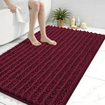 Arotive Bathroom Rugs Mat 40x32, Soft Absorbent Chenille Shaggy Bath Mat