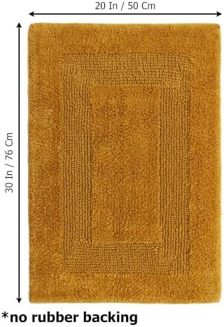 COTTON CRAFT Bath Rugs - 2 Pack Large 20x30 Plush Bath Mats - Golden Rod