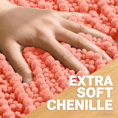 OLANLY Bathroom Rugs 36x24, Thick Soft Absorbent Chenille Bath Rugs
