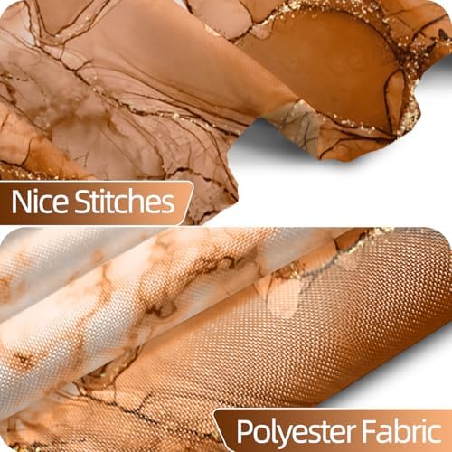 Brown Marble RV Stall Waterproof Shower Curtain 60x72 inches